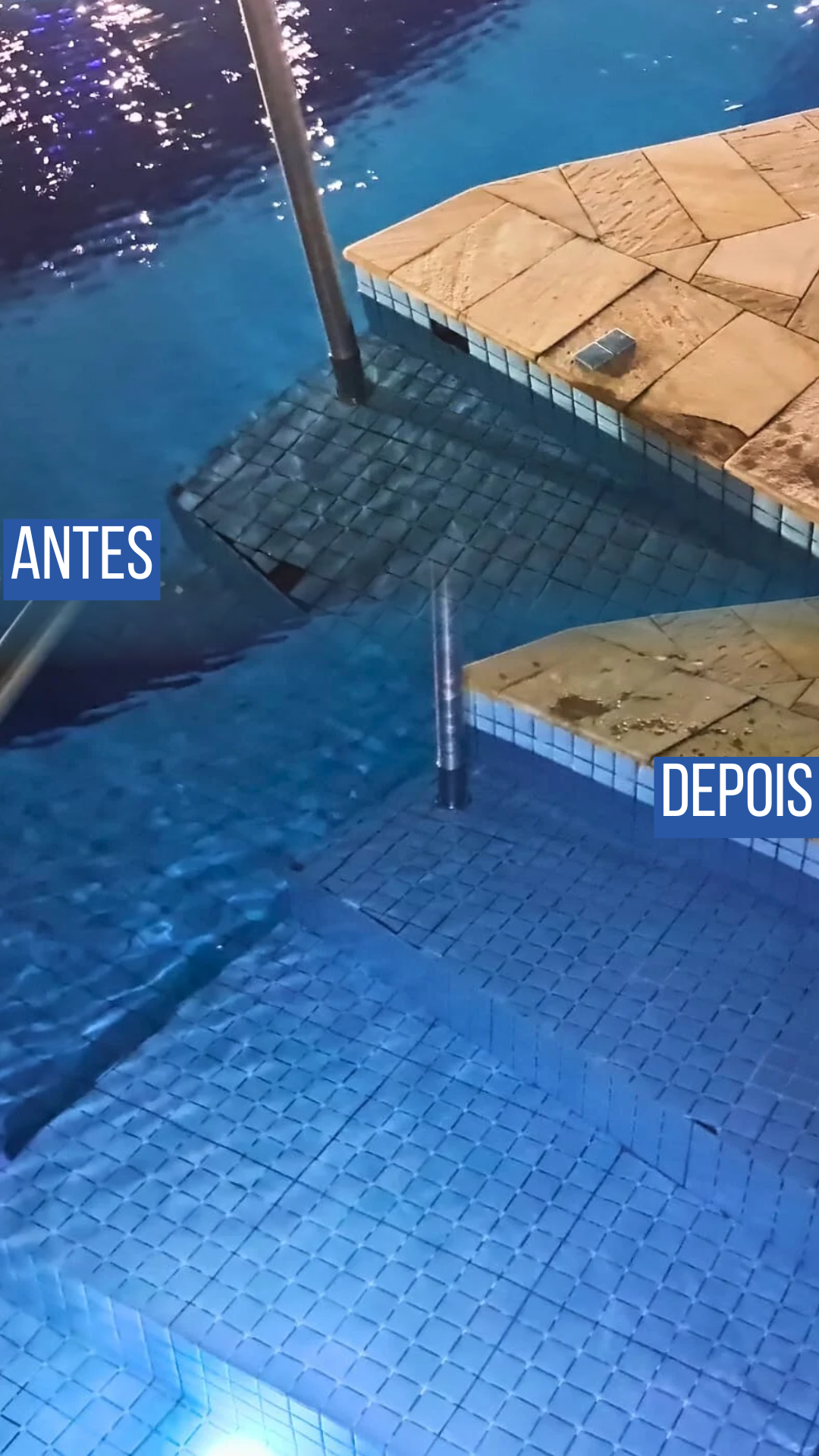 Reparos subaquáticos em piscina